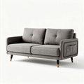 Canapé moderne gris en tissu résistante avec rangement 180 x 85 x 75cm