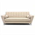 Canapé beige en tissu avec accoudoirs 180 x 85 x 70cm pour salon