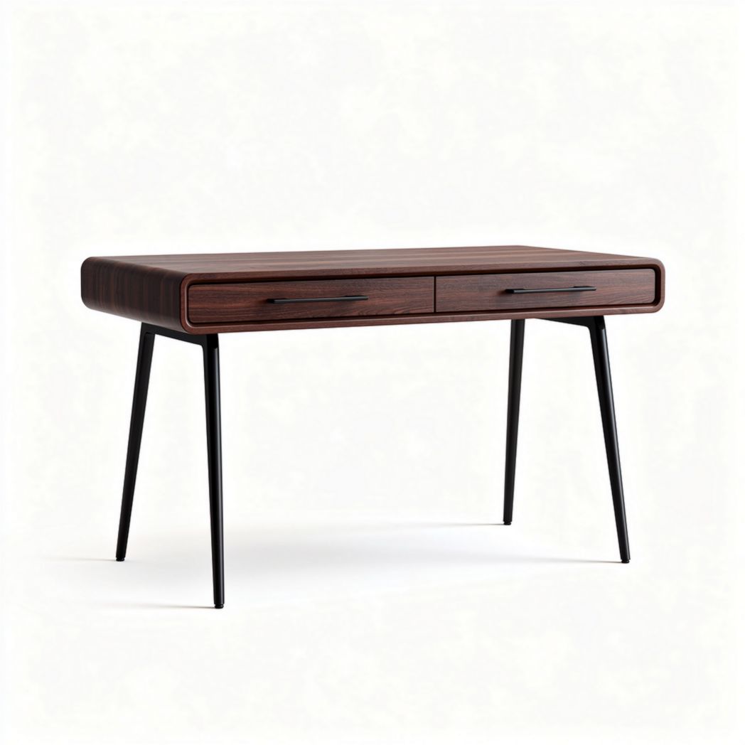 Bureau en bois noir avec tiroirs dimensions 120 x 60 x 75cm