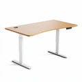 Bureau réglable en hauteur en bois de 120 x 60 x 75cm couleur naturelle